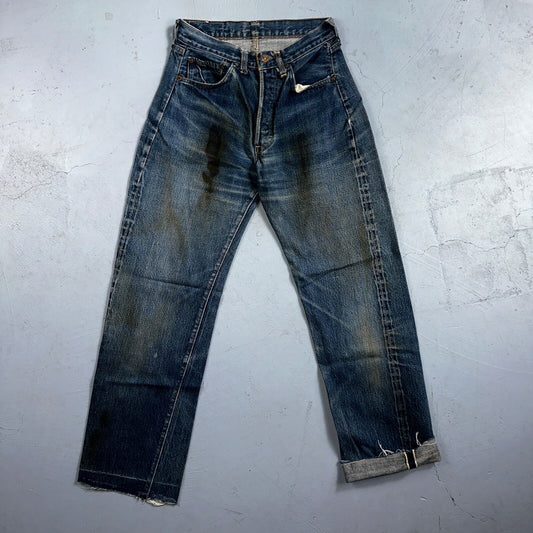 Levis 501 Big E Vintage 60s Redline Selvedge USA XX 1960s Jeans 27x30 Act 25x28