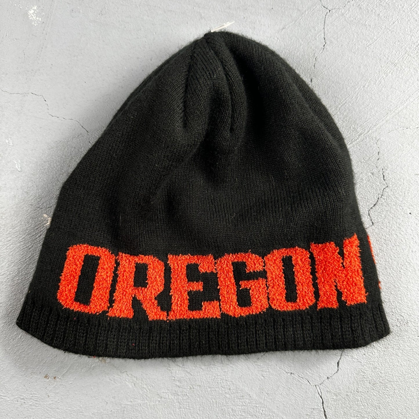 Nike VTG Team Oregon State Beavers Black Beanie Hat Cap Embroidered OS Swoosh