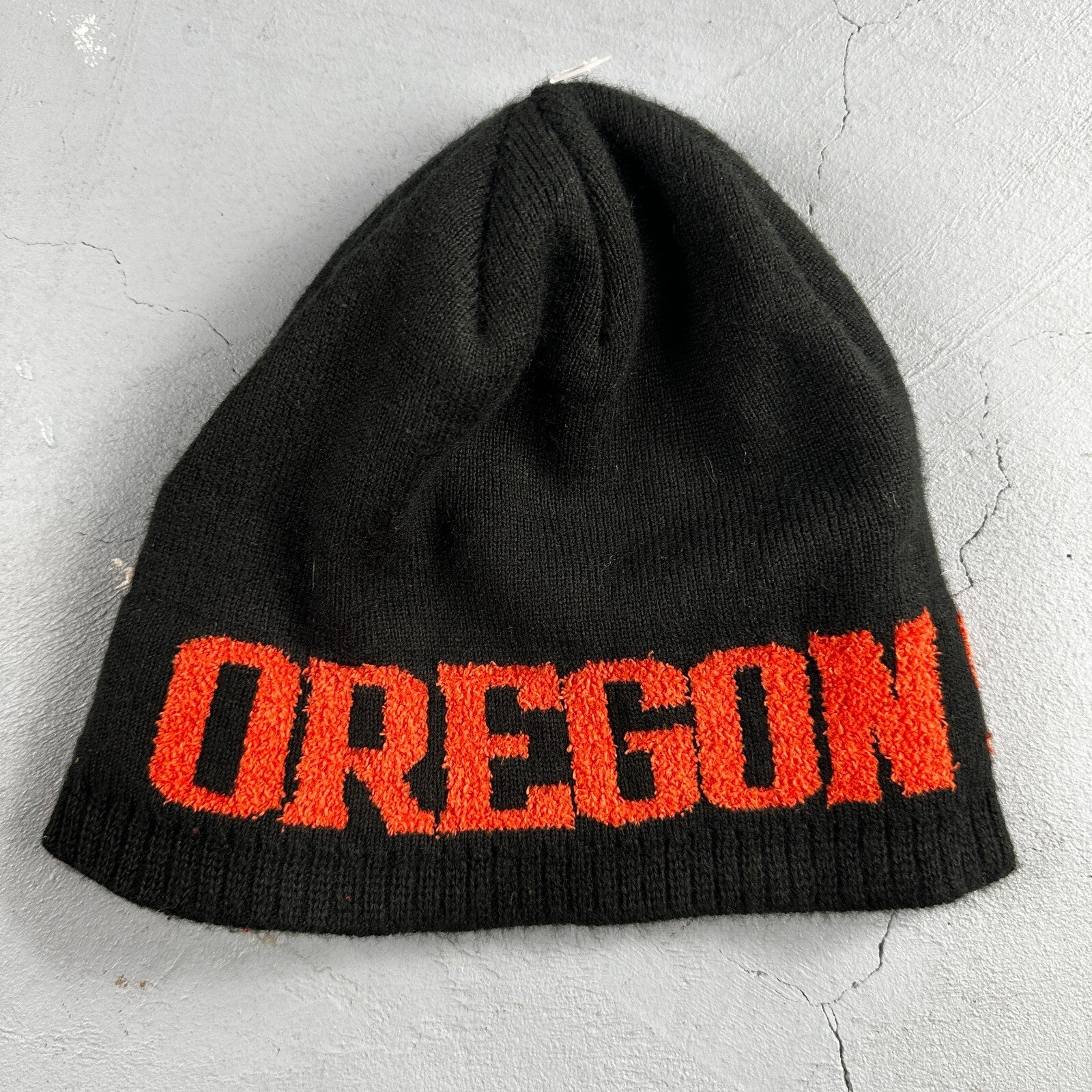 Nike VTG Team Oregon State Beavers Black Beanie Hat Cap Embroidered OS Swoosh