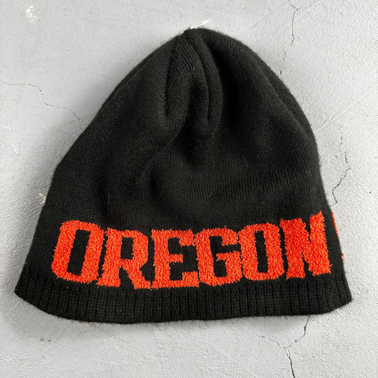 Nike VTG Team Oregon State Beavers Black Beanie Hat Cap Embroidered OS Swoosh
