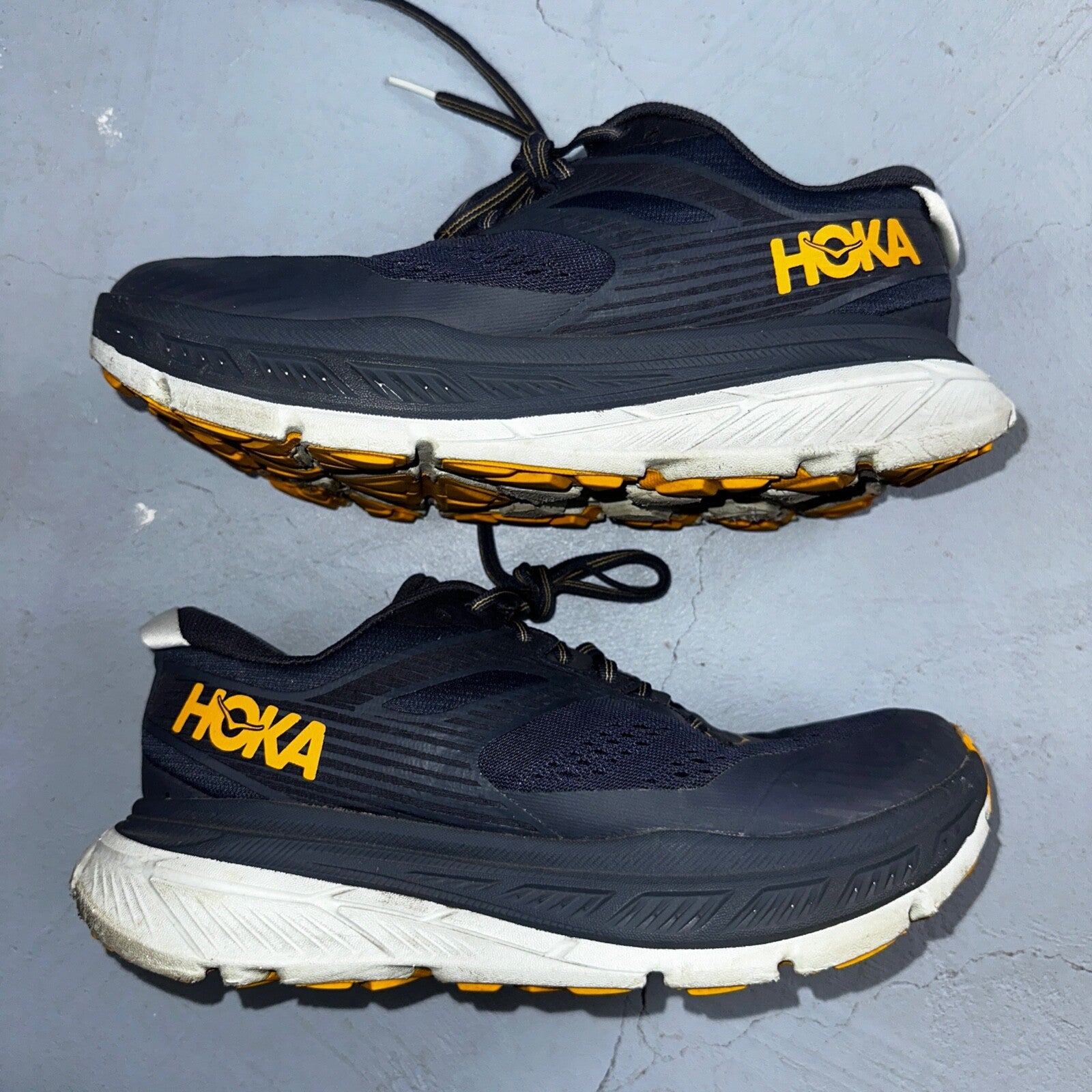 Hoka One One Mens Stinson ATR 6 1110506 OBSF Black Running Shoes Sneakers Sz 8