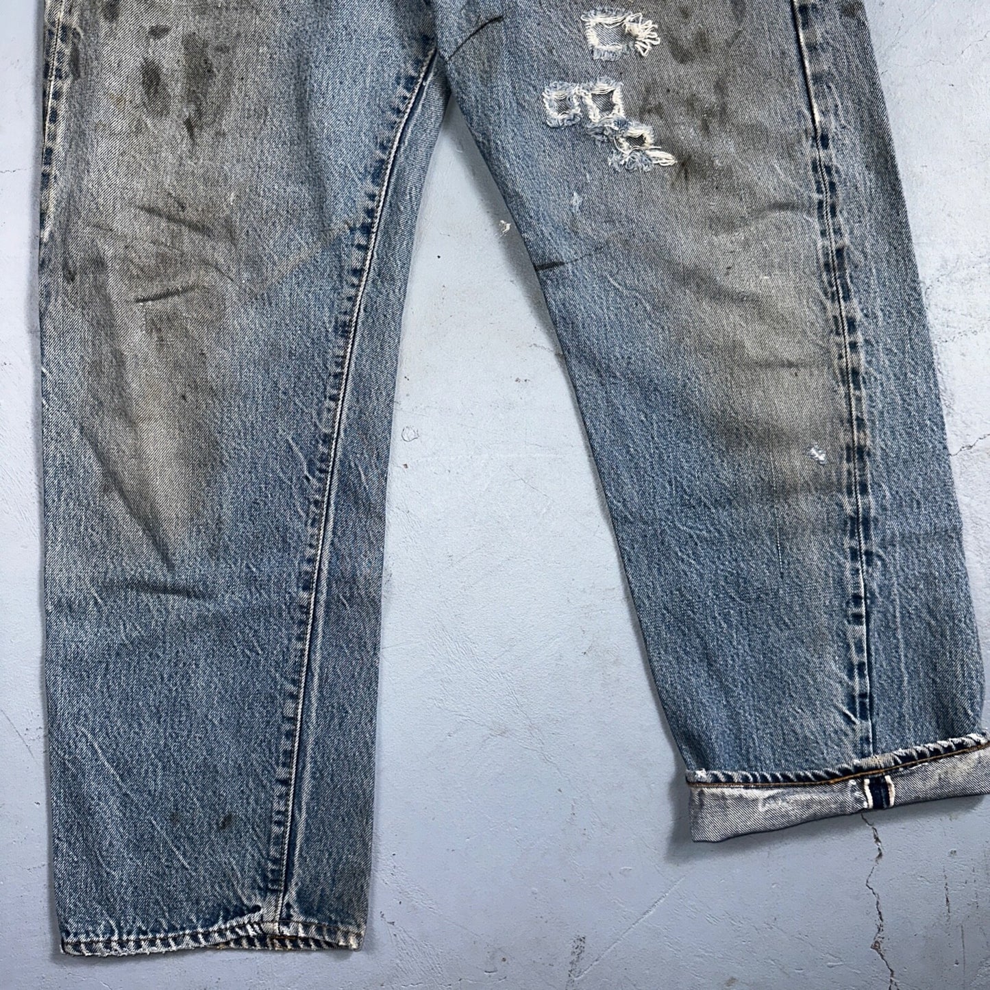 Levis 501 Vintage 80s Redline Selvedge USA XX Jeans Med Wash 34x30 Act 32x26