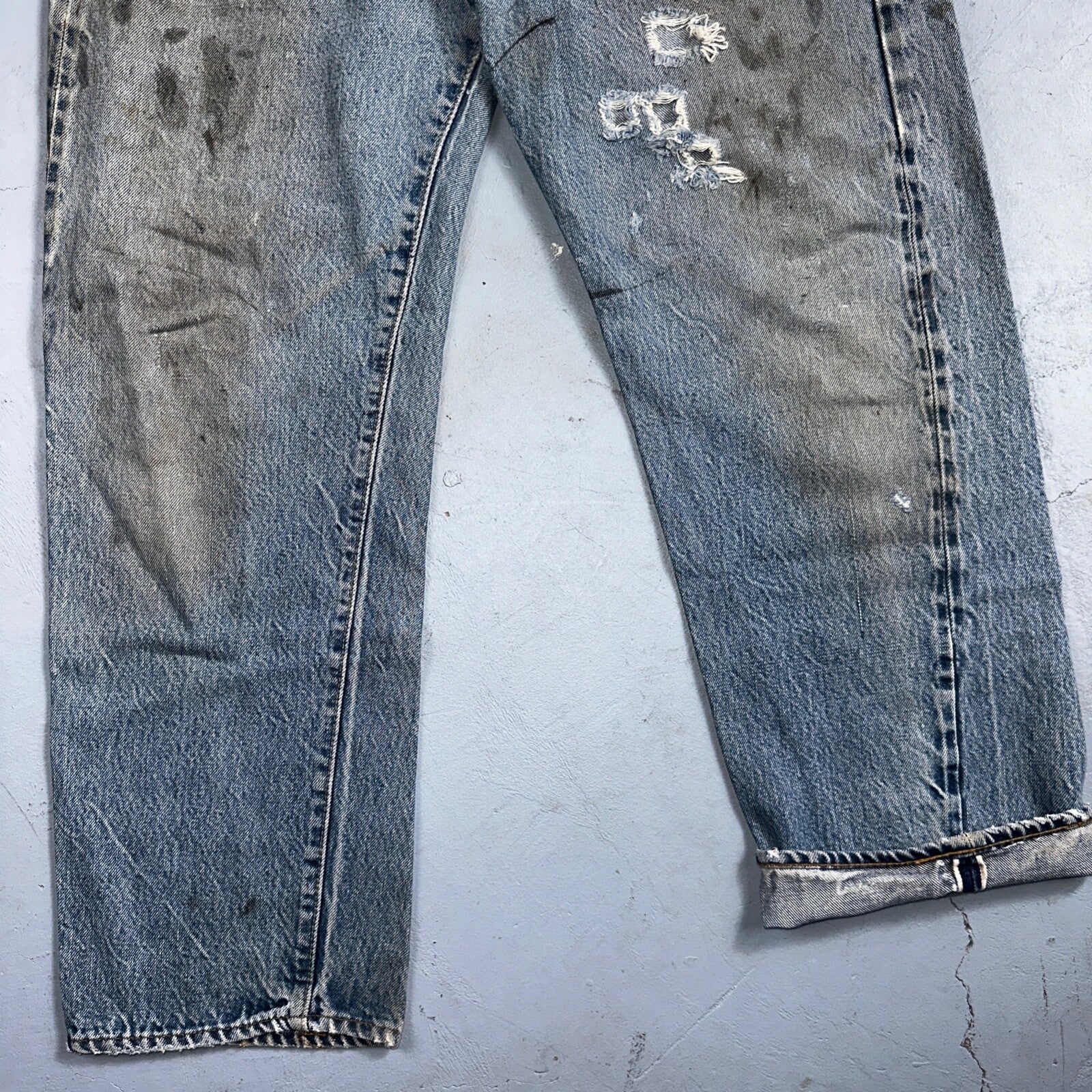 Levis 501 Vintage 80s Redline Selvedge USA XX Jeans Med Wash 34x30 Act 32x26
