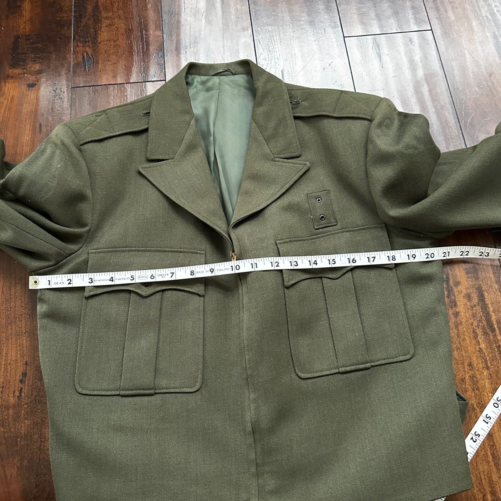 WWII Nurse Uniform Green Wool Cropped 1940s Vintage Jacket Air Force USA Talon