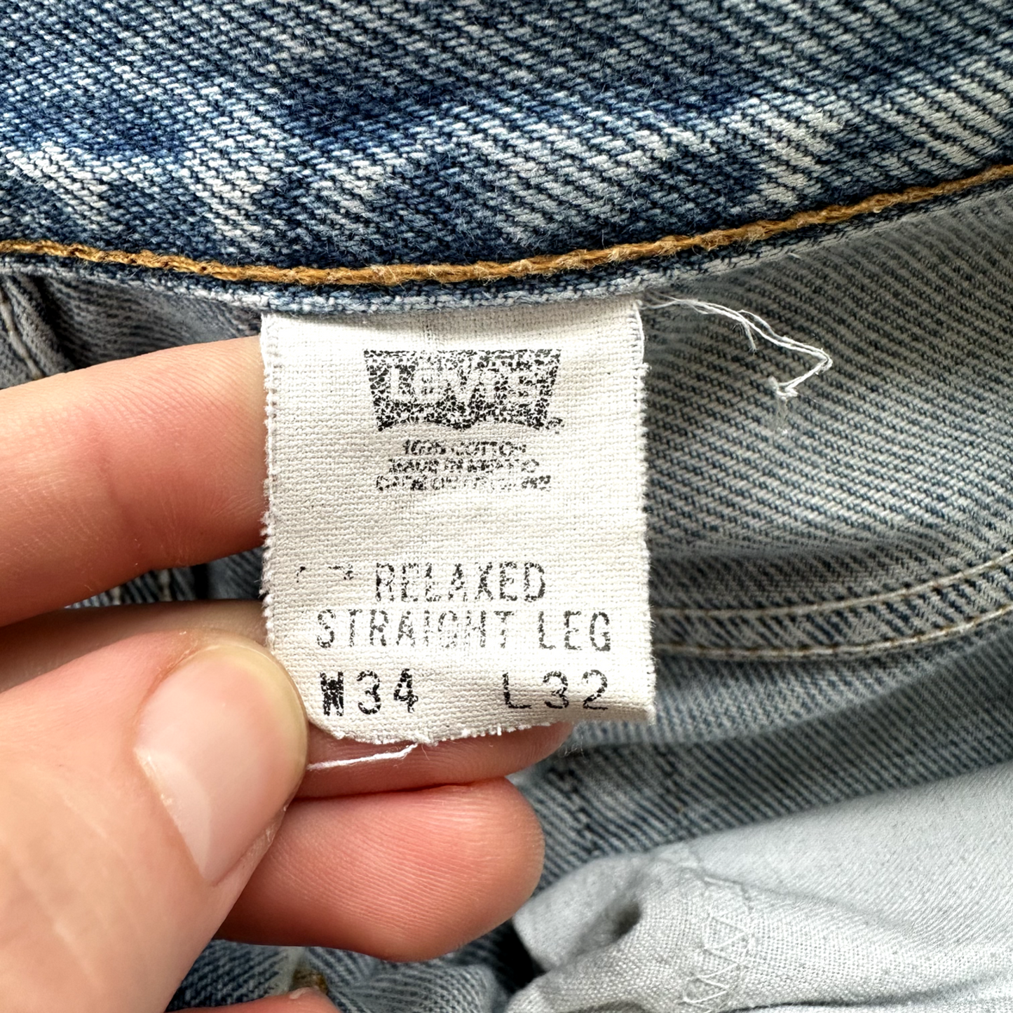 Levis 901 Vintage 90s Straight Leg XX Jeans 34x32 Relaxed Light Wash Act 33x31