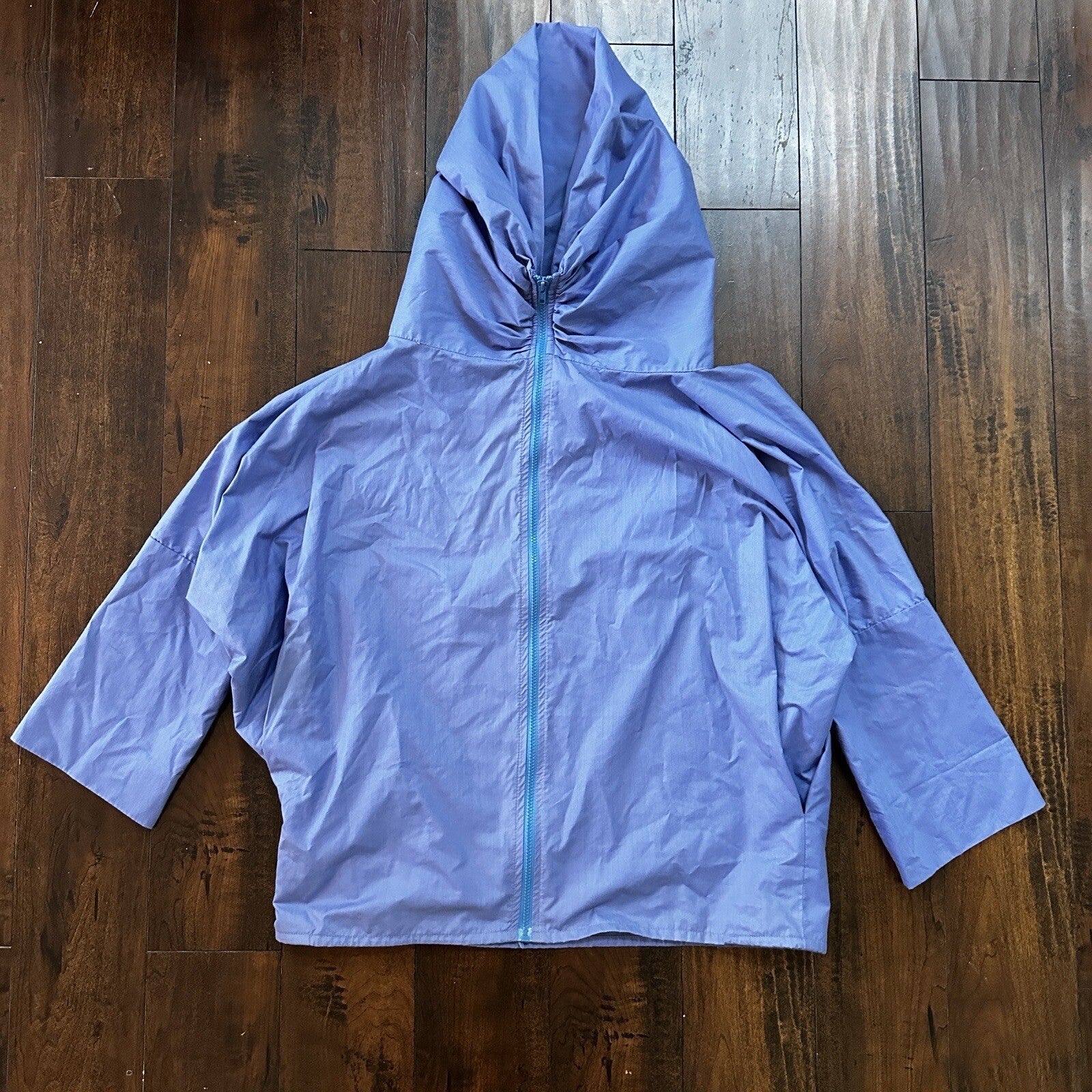 Vintage SMOCK Anorak Pullover Jacket 80s 90s Blue Kaki Robert’s Womens Rockabill