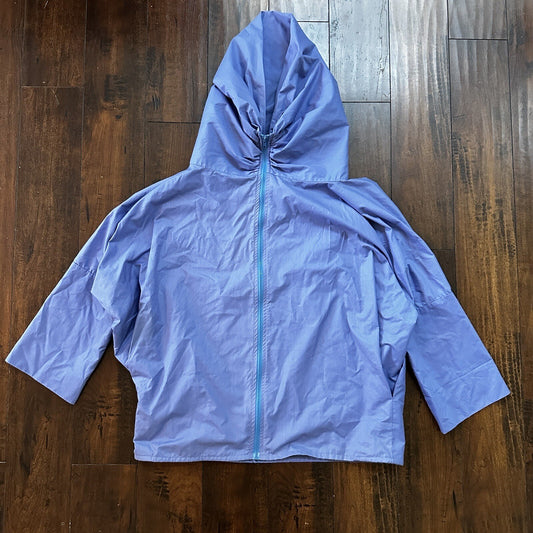 Vintage SMOCK Anorak Pullover Jacket 80s 90s Blue Kaki Robert’s Womens Rockabill