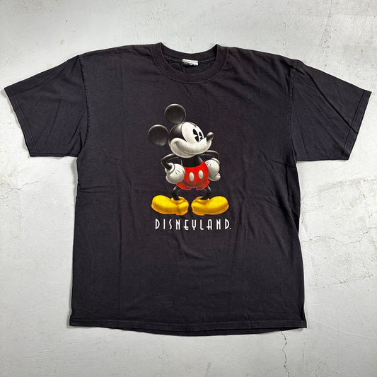 Disney Mickey Mouse Disneyland VTG T Shirt 90s Y2K Navy Blue Fun Cute Teacher
