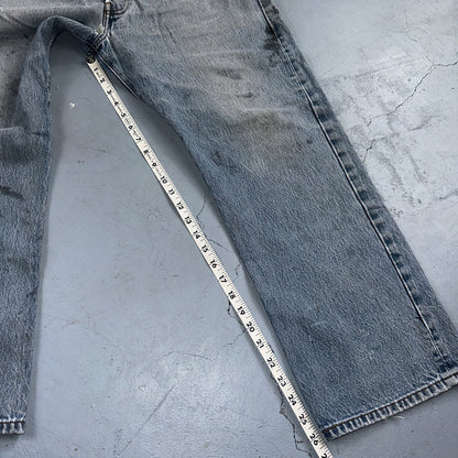 Levis 501 Vintage Y2K XX Straight Leg Jeans 90s Blue Light Wash 38x30 Act 35x26