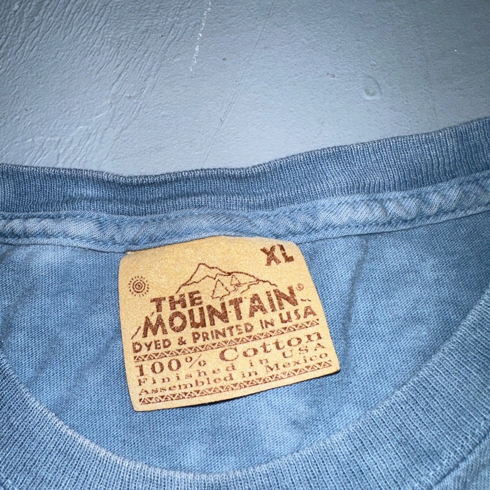 The Mountain Tye Dye Y2K VTG T Shirt Eagle Blue Watch Tower Ocean Beach House