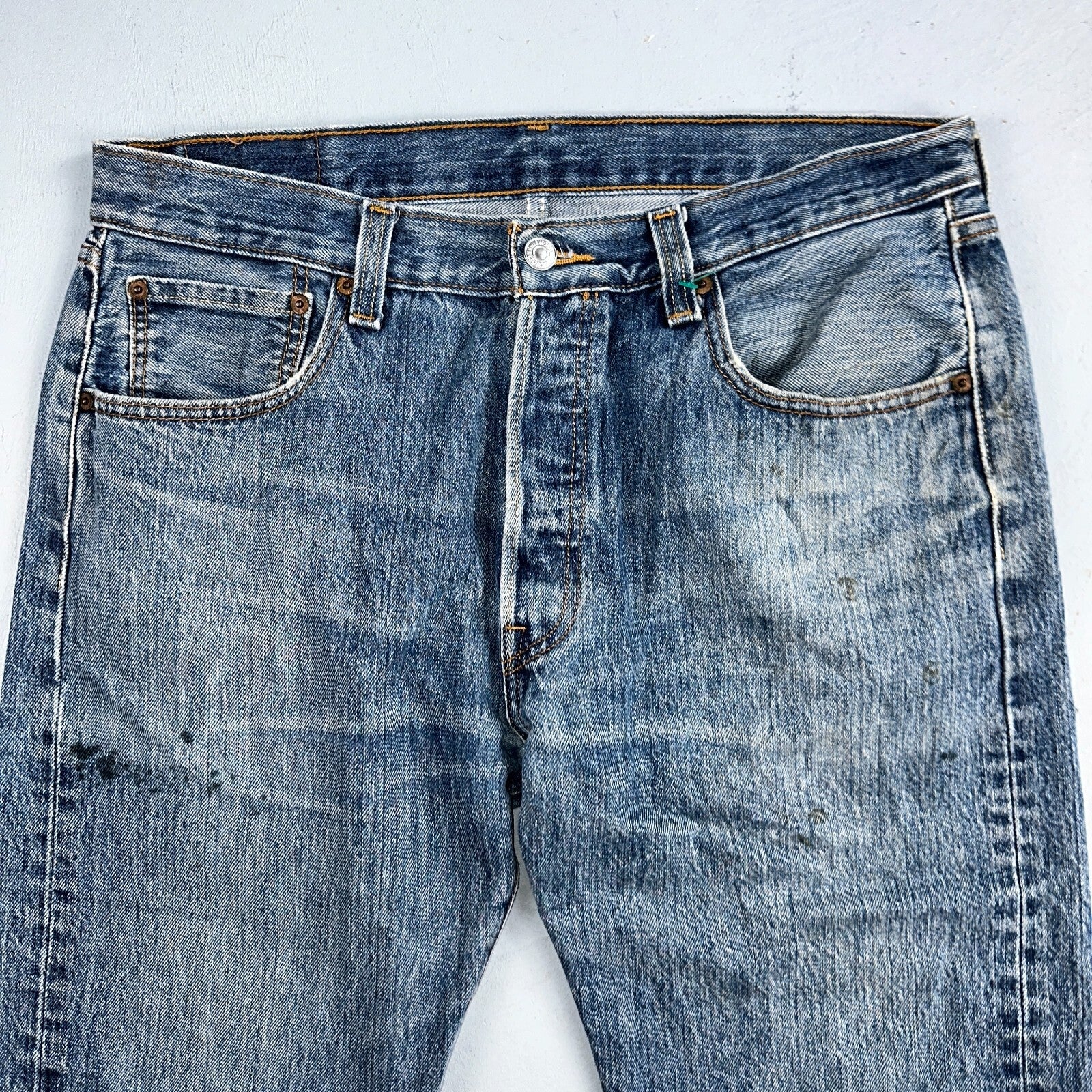 Levis 501 Vintage Y2K XX Straight Leg Jeans Blue Med Wash 34x30 Act 34x29
