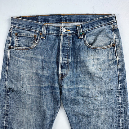 Levis 501 Vintage Y2K XX Straight Leg Jeans Blue Med Wash 34x30 Act 34x29