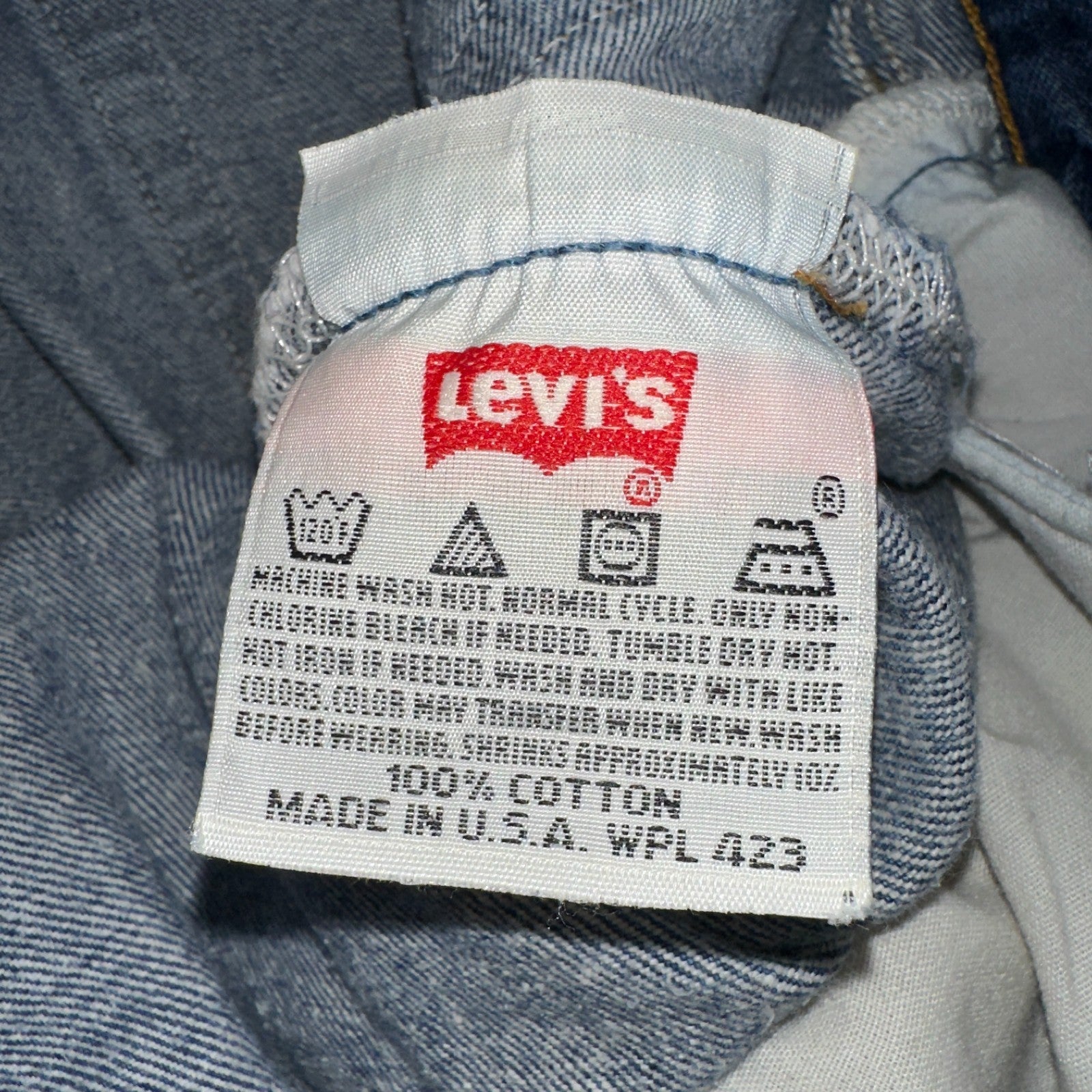 Levis 501 Vintage 90s USA XX Straight Leg Jeans Blue Med Wash 44x32 Act 40x28
