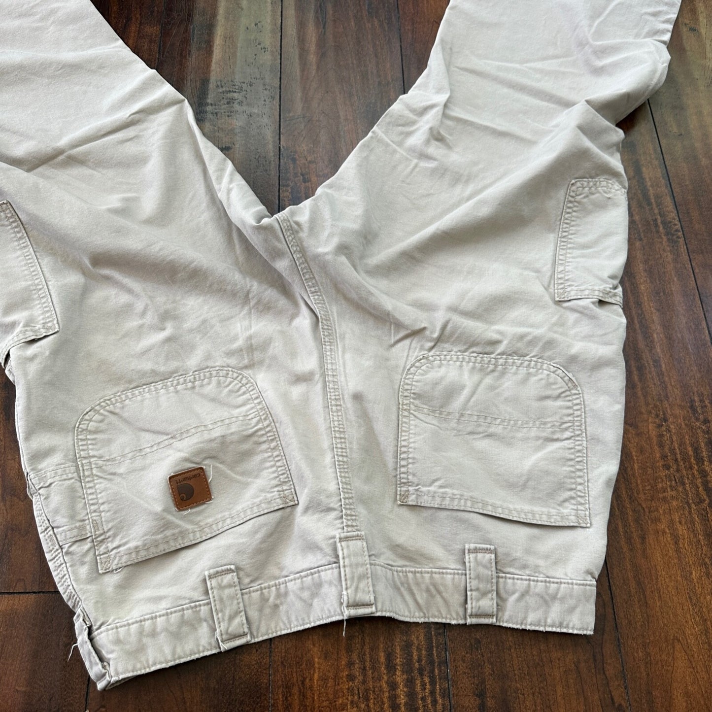 Carhartt B161 Straight Leg Work Men's Size 36x34 Tan Dungaree Fit Pants