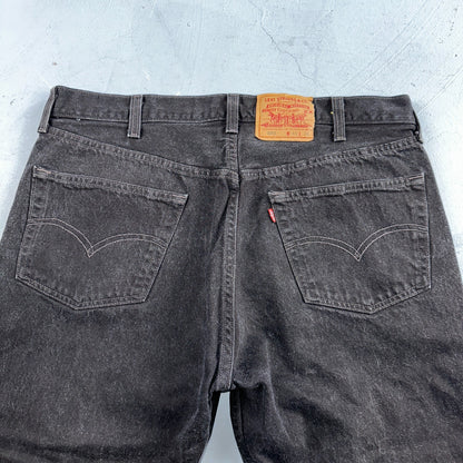 Levis 501 Vintage 90s USA XX Straight Leg Jeans Black Dark Wash 40x34 Act 36x33