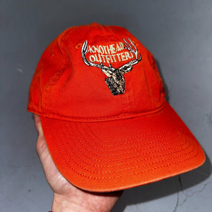 Champion Deer Vintage Trucker Hat Knothead Outfitter Hunting Orange Baseball