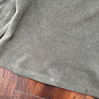 Polo Ralph Lauren Men's Quarter Zip Pullover Sweater Army Green Olive Y2K Size L