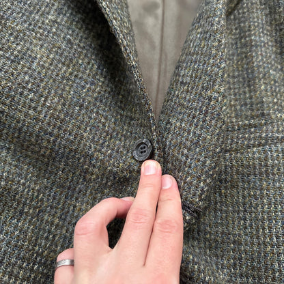 VTG Harris Tweed Sport Coat Mens 42 Scottish Wool Blazer Button Cricketer 70s