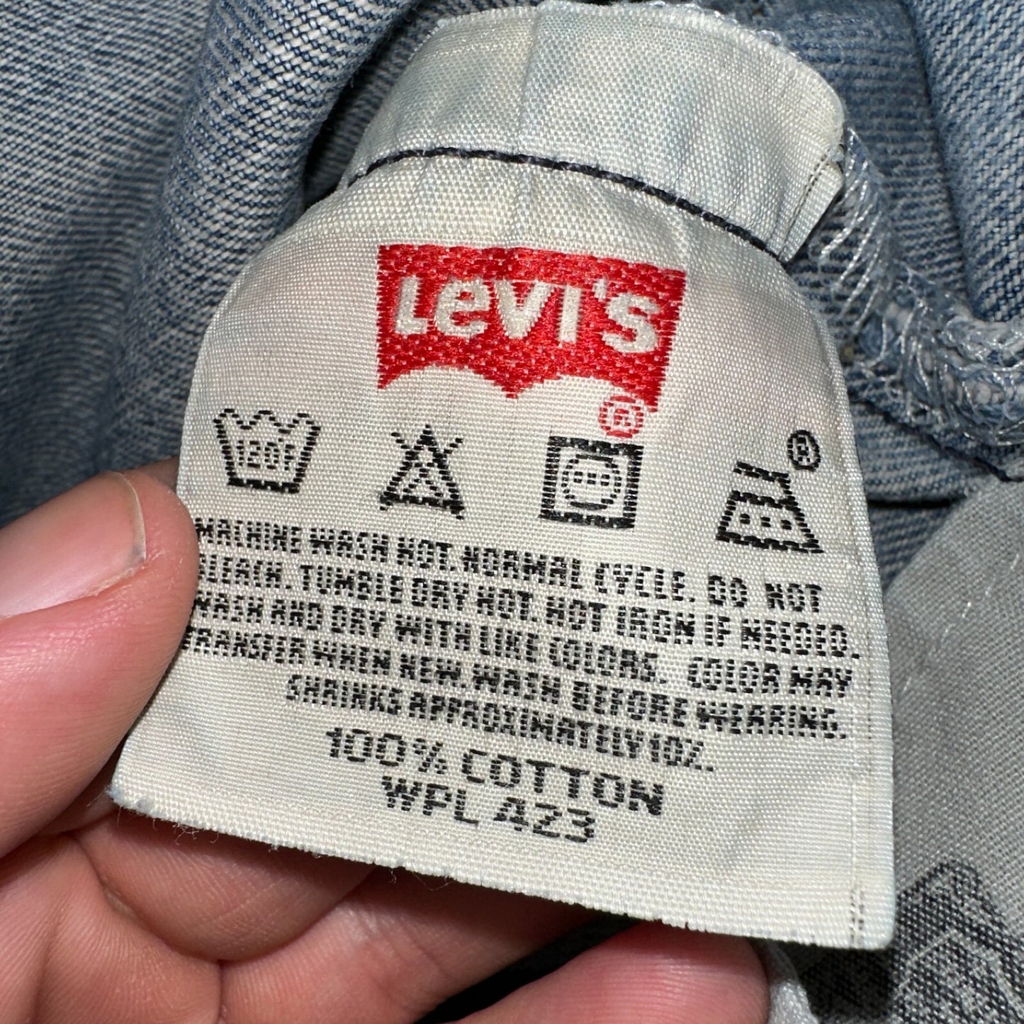 Levis 501 Vintage Y2K XX Straight Leg Jeans 90s Blue Light Wash 38x30 Act 35x26