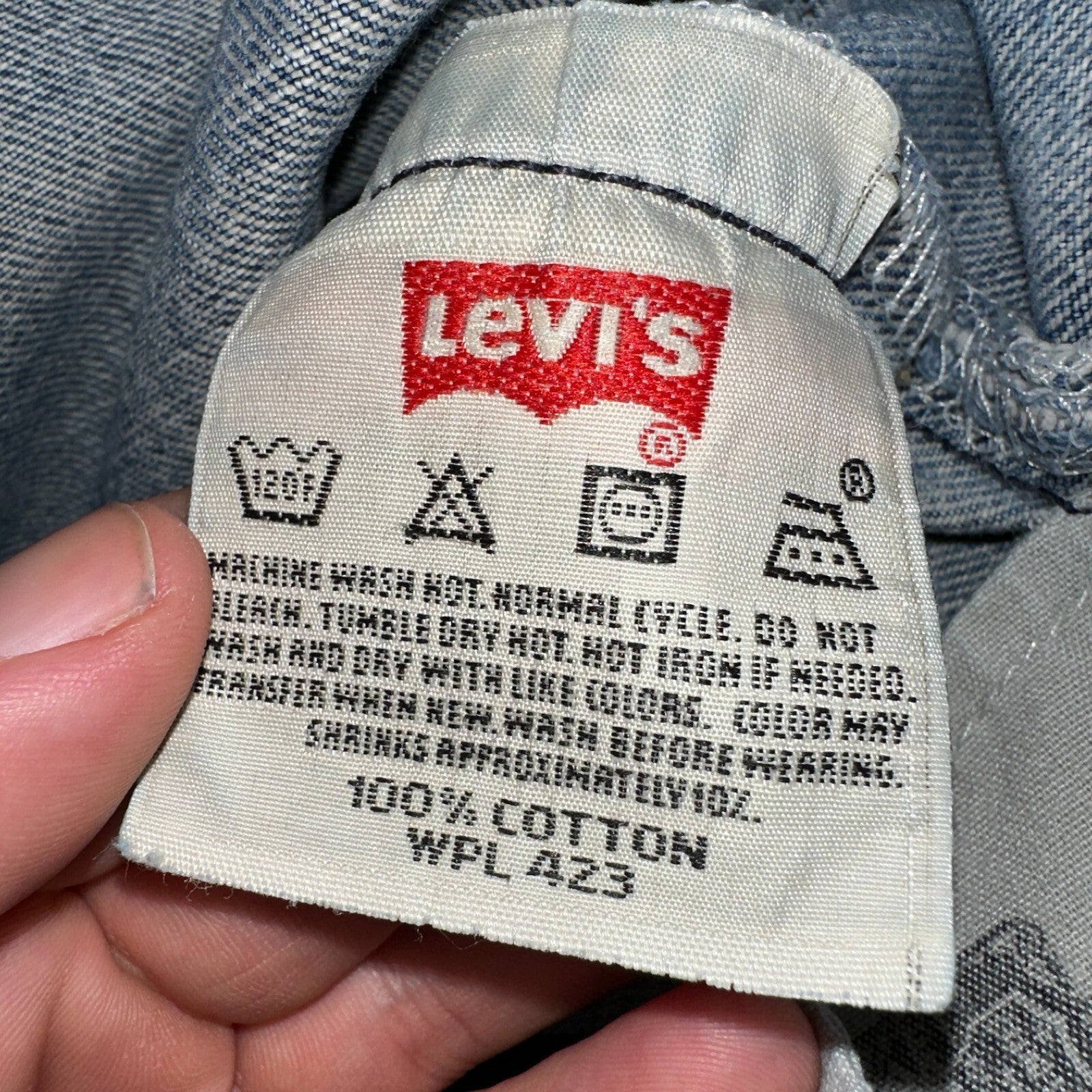 Levis 501 Vintage Y2K XX Straight Leg Jeans 90s Blue Light Wash 38x30 Act 35x26