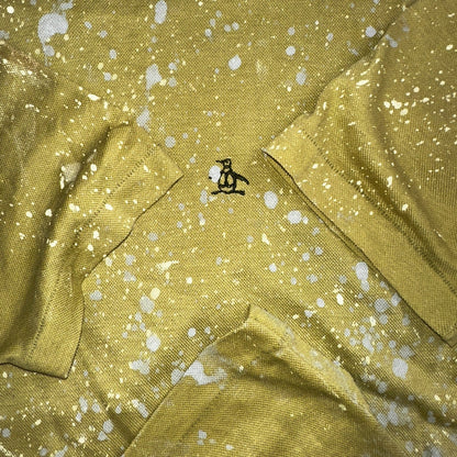 Penguin T-Shirt VTG Grand Slam Munsingwear 60s Green Paint Splatter Thrashed