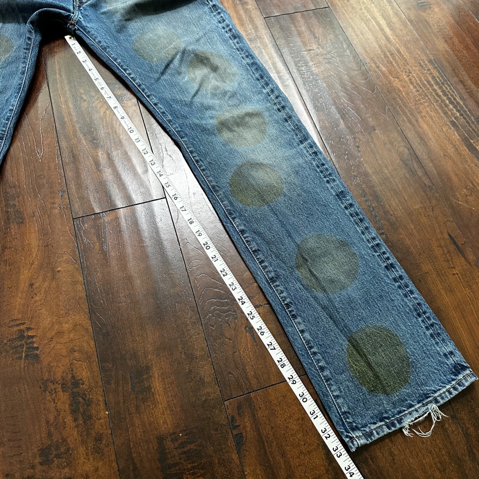 Levis LVC Big E VTG 90s Redline Selvedge Denim 505 Jeans USA Thrashed 36x34 501