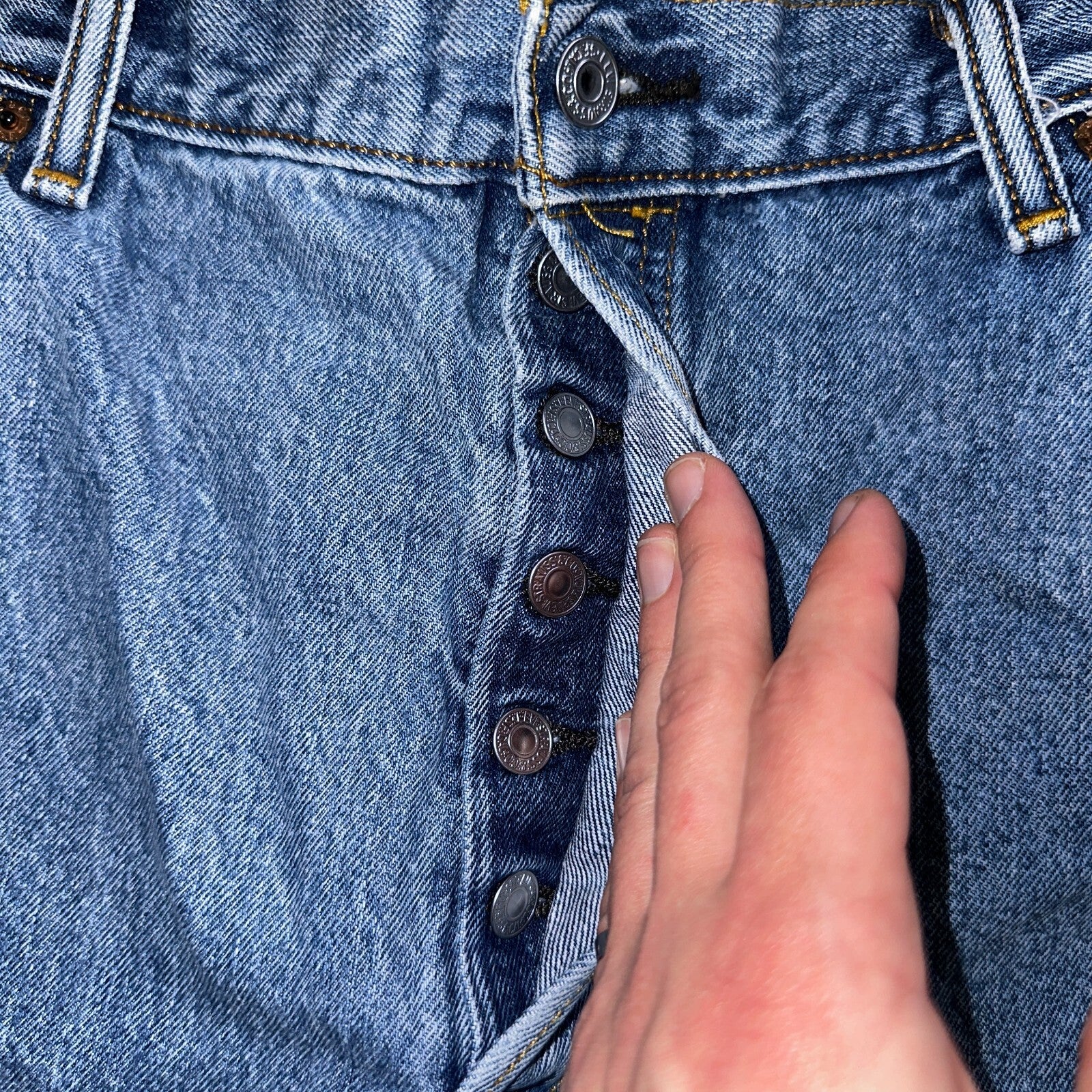 Levis 501 Y2K XX Straight Leg Jeans Blue VTG Light Wash 40x32 Act 40x30