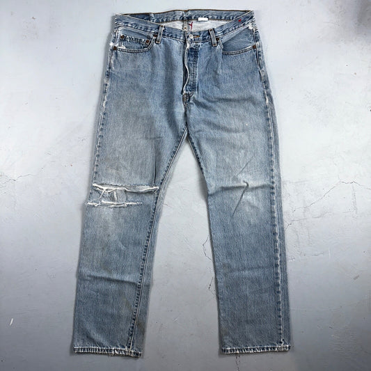 Levis 501 Vintage Y2K XX Straight Leg Jeans Blue Light Wash 36x34 Act 35x32