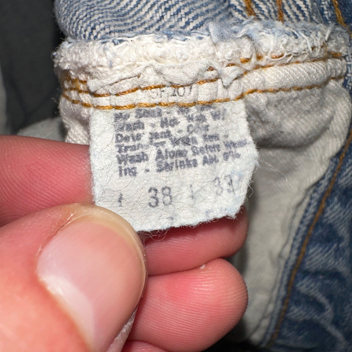 Levis 501 Vintage 80s USA XX Straight Leg Jeans Blue Light Wash 38x33 Act 34x29