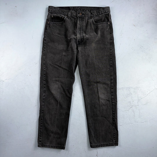 Levis 505 Vintage 90s USA Red Tab Jeans 36x32 Black Light Wash Act 34x27