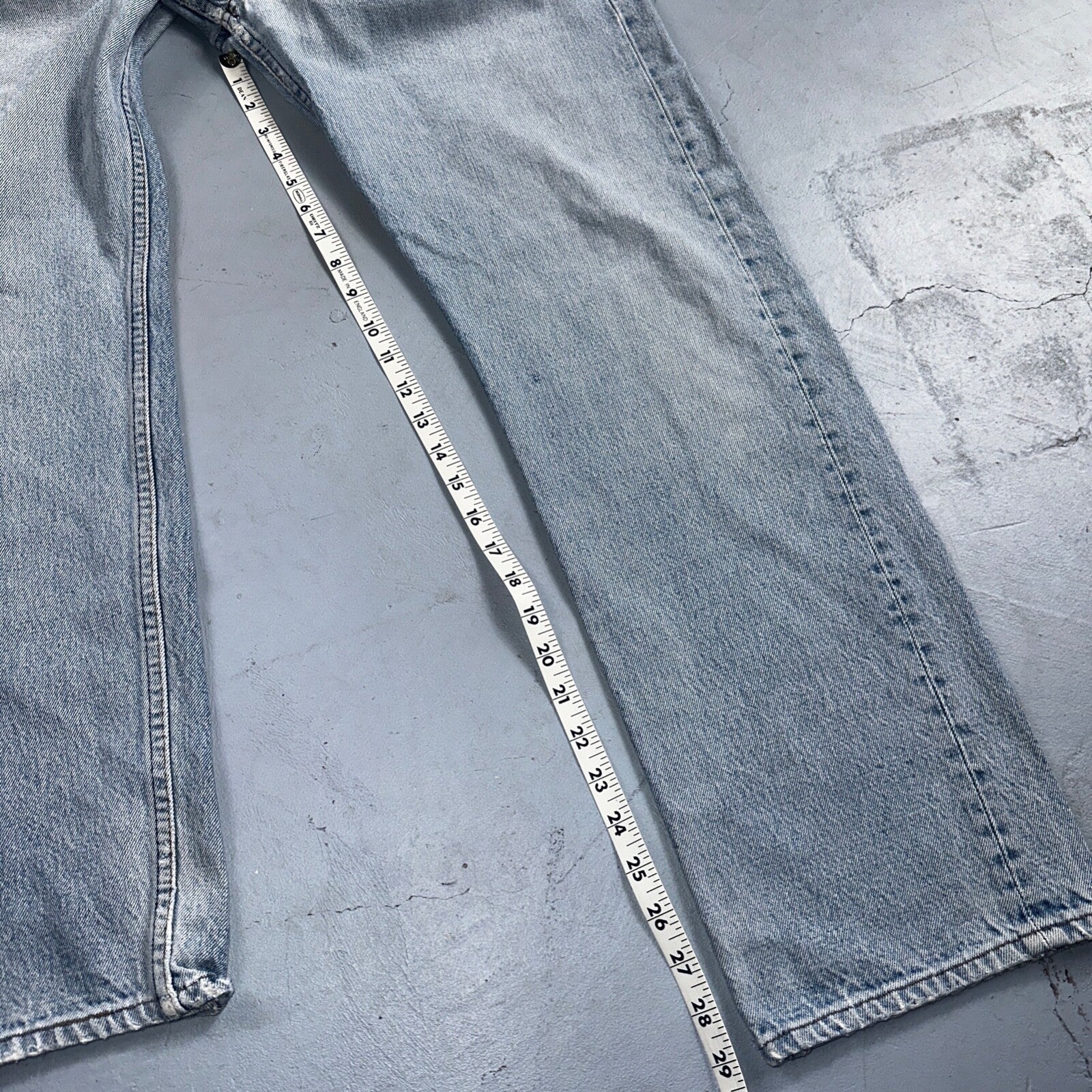 Levis 501 Vintage 80s USA XX 90s Straight Leg Jeans 38x34 Light Wash Act 34x29