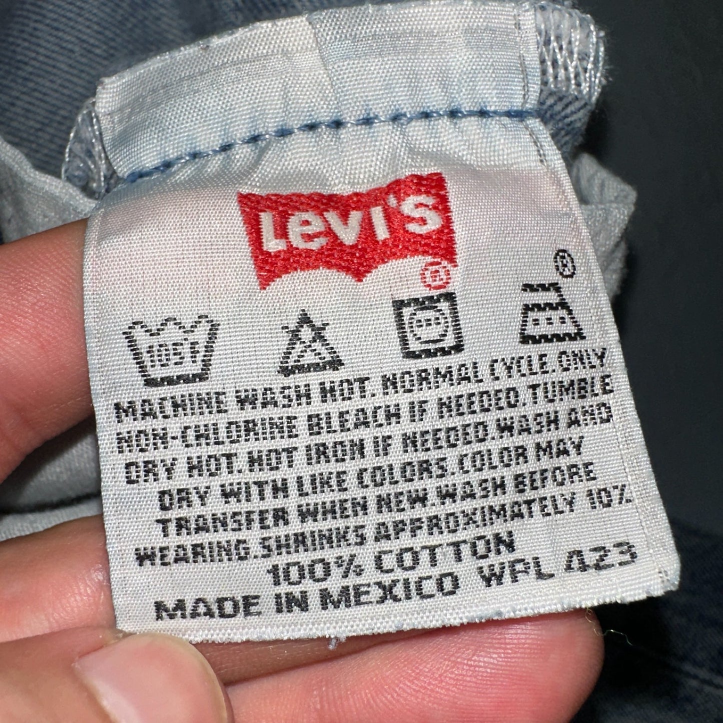 Levis 501 Vintage 90s Mexico Straight Leg Jeans Blue Light Wash 33x36 Act 31x32
