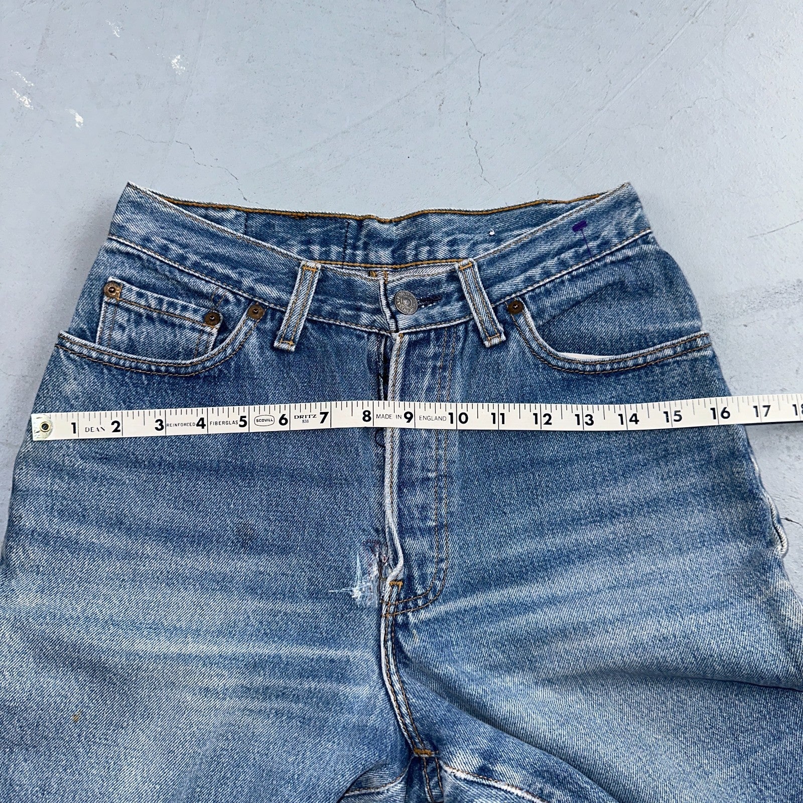 Levis 501 Vintage 80s USA XX Womens Jeans Blue High Rise Tapered 17501 25x27