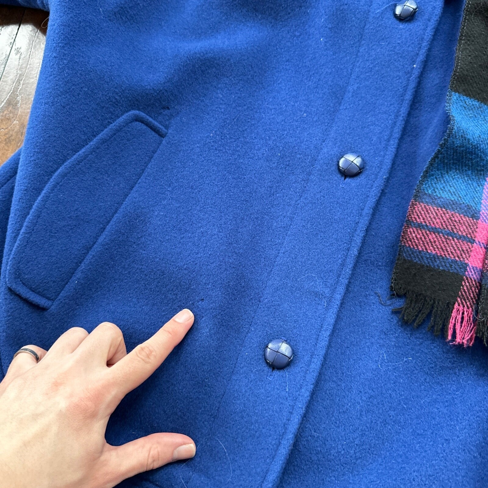 VTG Ferncroft Women's Fleck Blazer Jacket USA Union Made Sz 14 80s Pea Coat