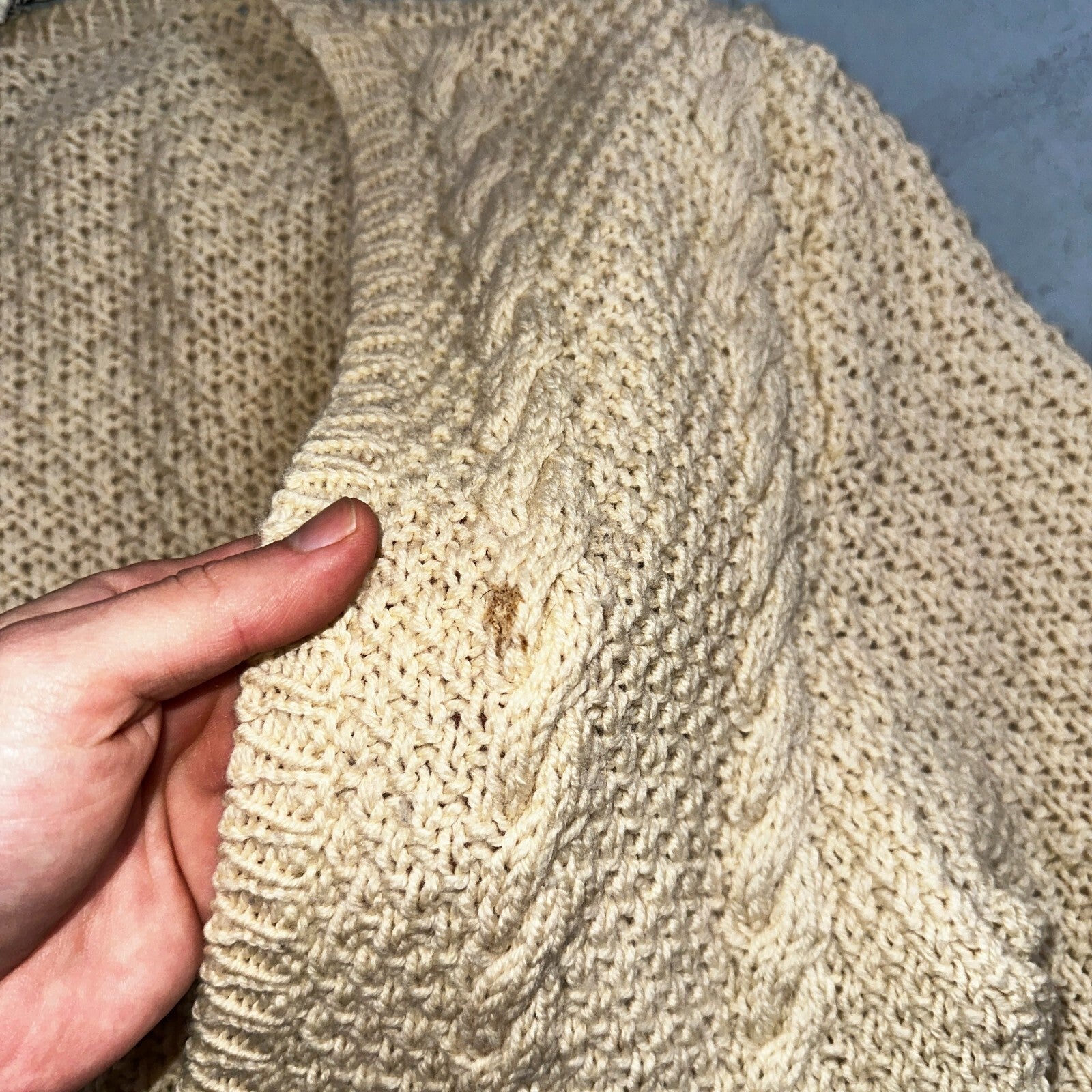 Vintage Oversized Spitalnick Neiman Marcus 100% Wool Cardigan Cable Knit Cozy