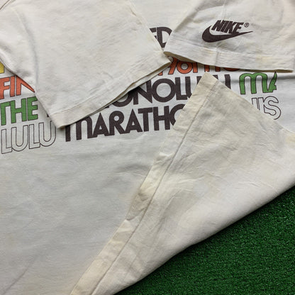 Vintage Nike T Shirt USA Rare Jordan 1981 Finisher Honolulu 80s Japan Geisha