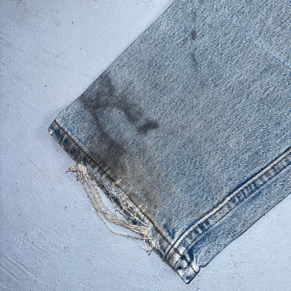 Levis 501 Vintage 90s USA XX Straight Leg Jeans Blue Thrashed 34x34 Act 33x32