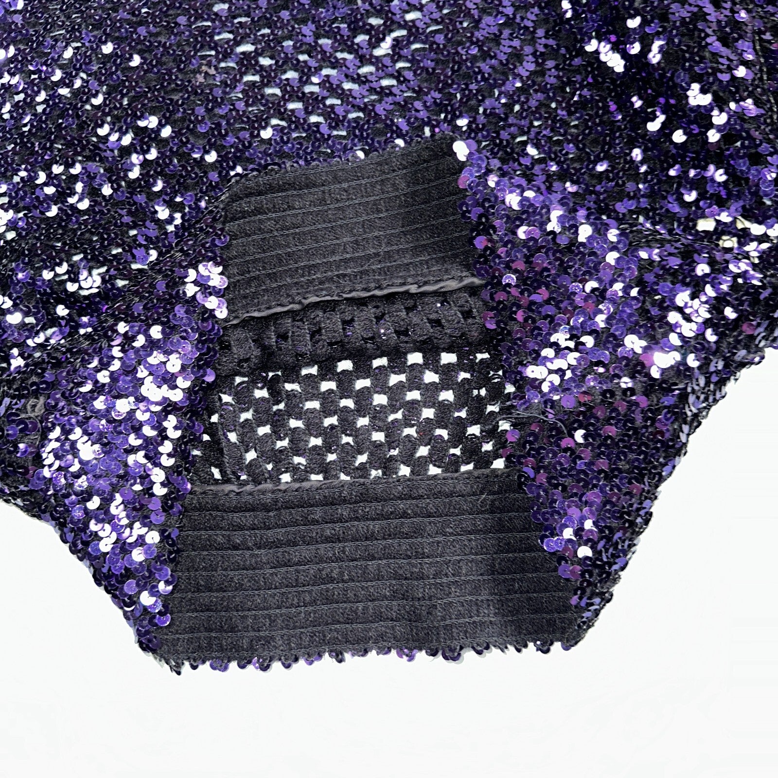 Partique Purple Sequin Disco Glam Party Studio 54 Long Sleeve Shirt Top 6 Dance