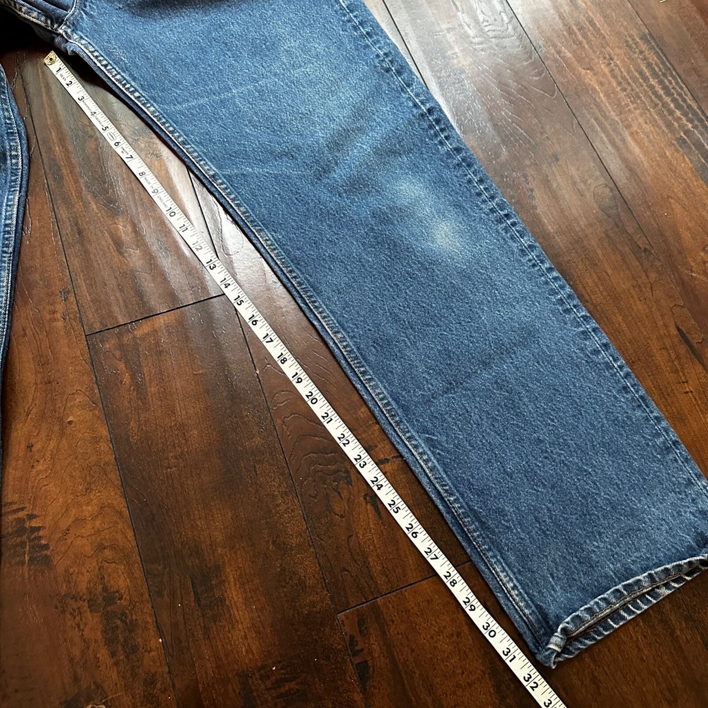 VTG 90s Levis 501 Button Fly 40x36 USA Tag Jeans Straight Wash Blue XX Act 36x32