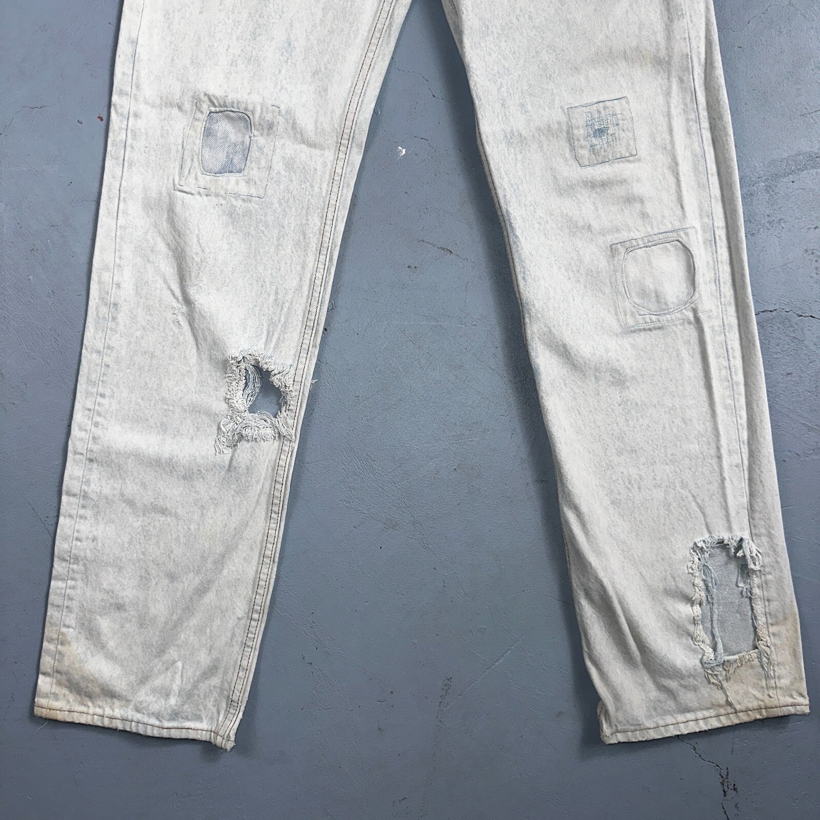 Levis 501 Vintage 90s USA XX Straight Leg Jeans 32x34 Blue Light Wash Act 29x32