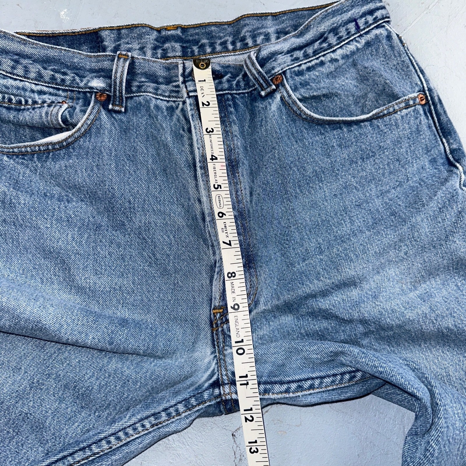 Levis 501 Vintage 90s USA XX Straight Leg Jeans Blue Light Wash 35x34 Act 31x30