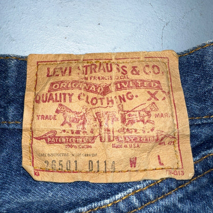 Levis 501 Vintage 80s USA XX Straight Leg Jeans Blue 26501 Med Wash Act 25x27