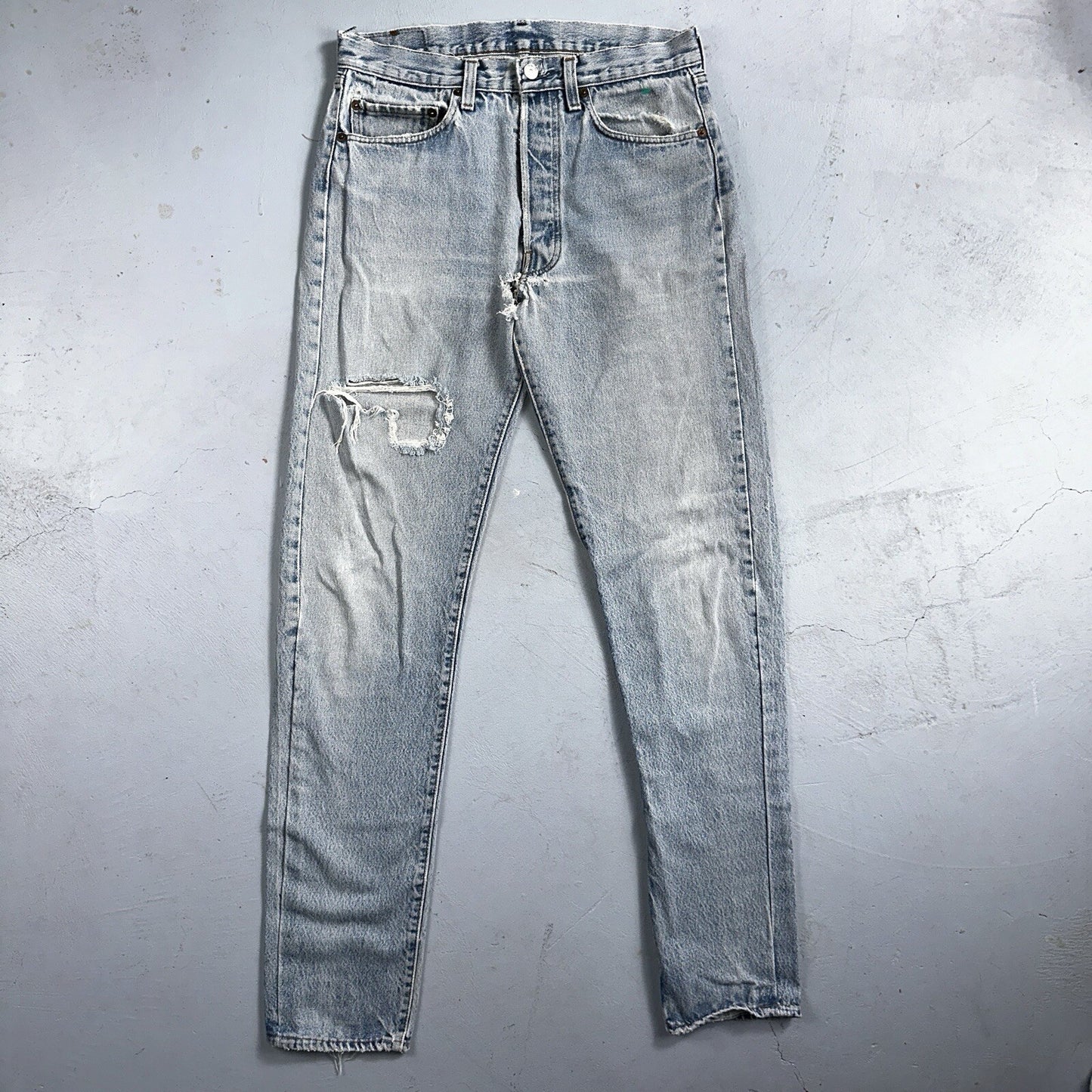 Levis 501 Vintage 80s USA XX Straight Leg Jeans 33x30 Altered Skinny Act 30x33