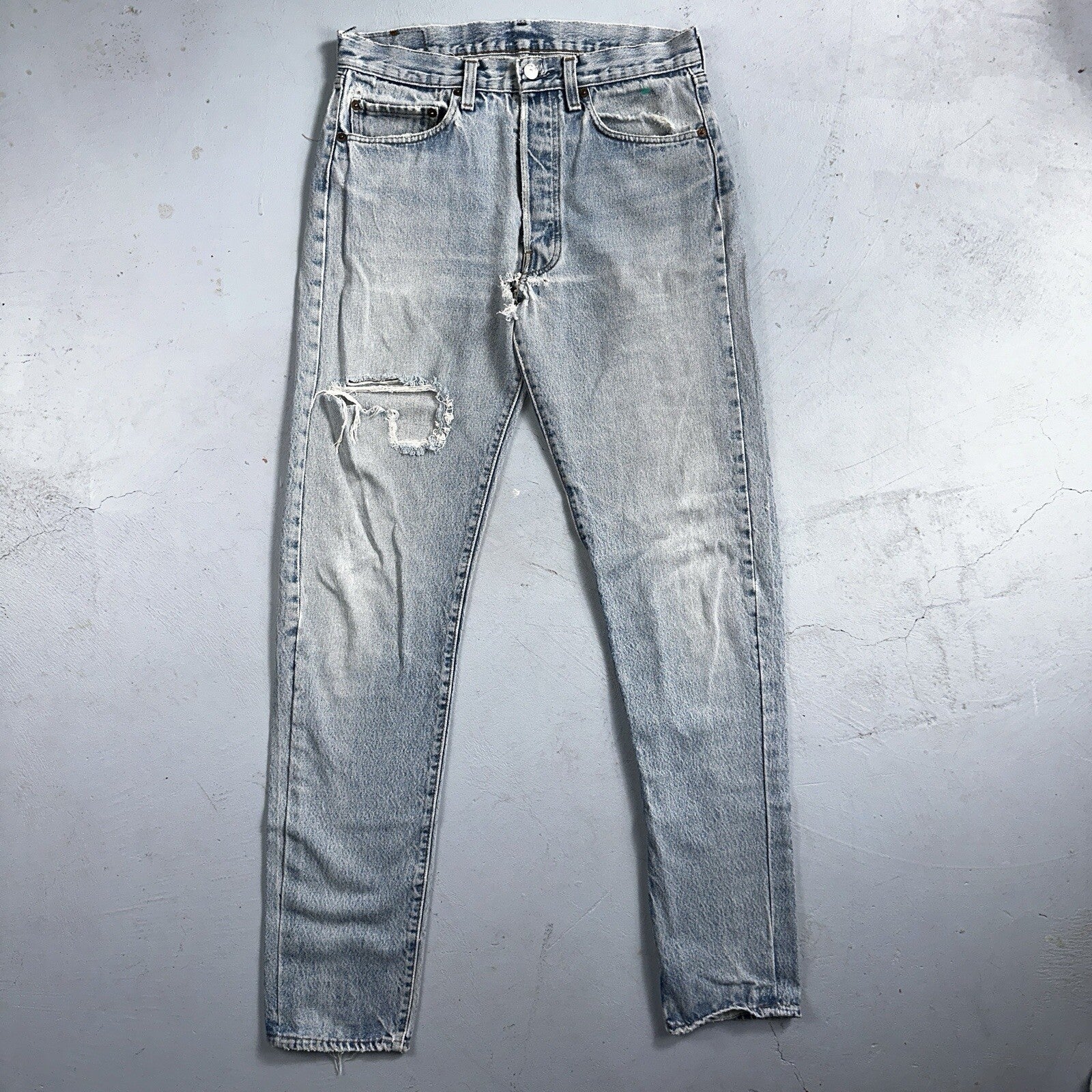 Levis 501 Vintage 80s USA XX Straight Leg Jeans 33x30 Altered Skinny Act 30x33