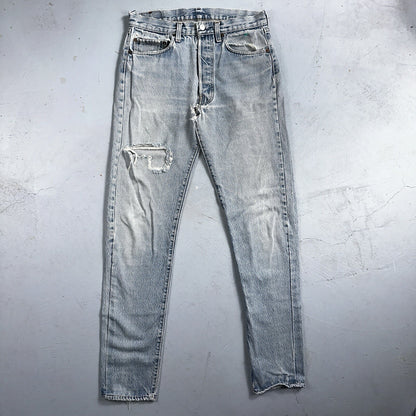 Levis 501 Vintage 80s USA XX Straight Leg Jeans 33x30 Altered Skinny Act 30x33
