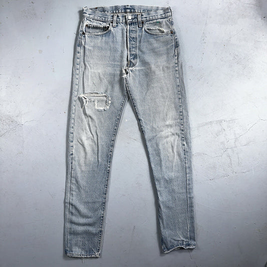 Levis 501 Vintage 80s USA XX Straight Leg Jeans 33x30 Altered Skinny Act 30x33