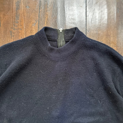VTG Jantzen Womens Wool Crew Neck Long Sleeve Black Sweater Rockabilly 1960s