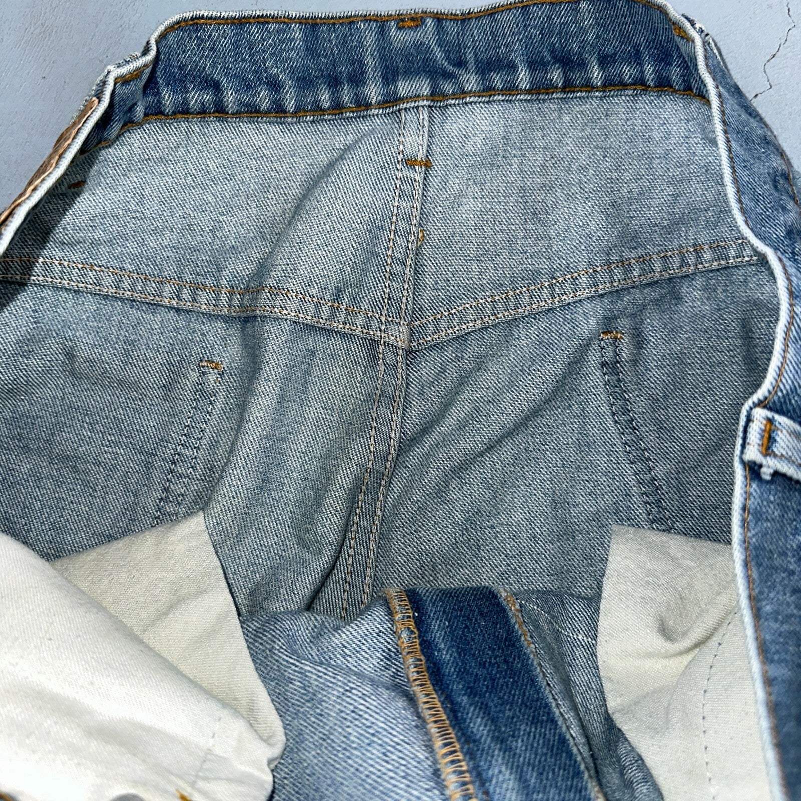 Levis 517 Vintage 80s USA Orange Tab Bootcut Flare Blue Jeans Talon Act 38x28