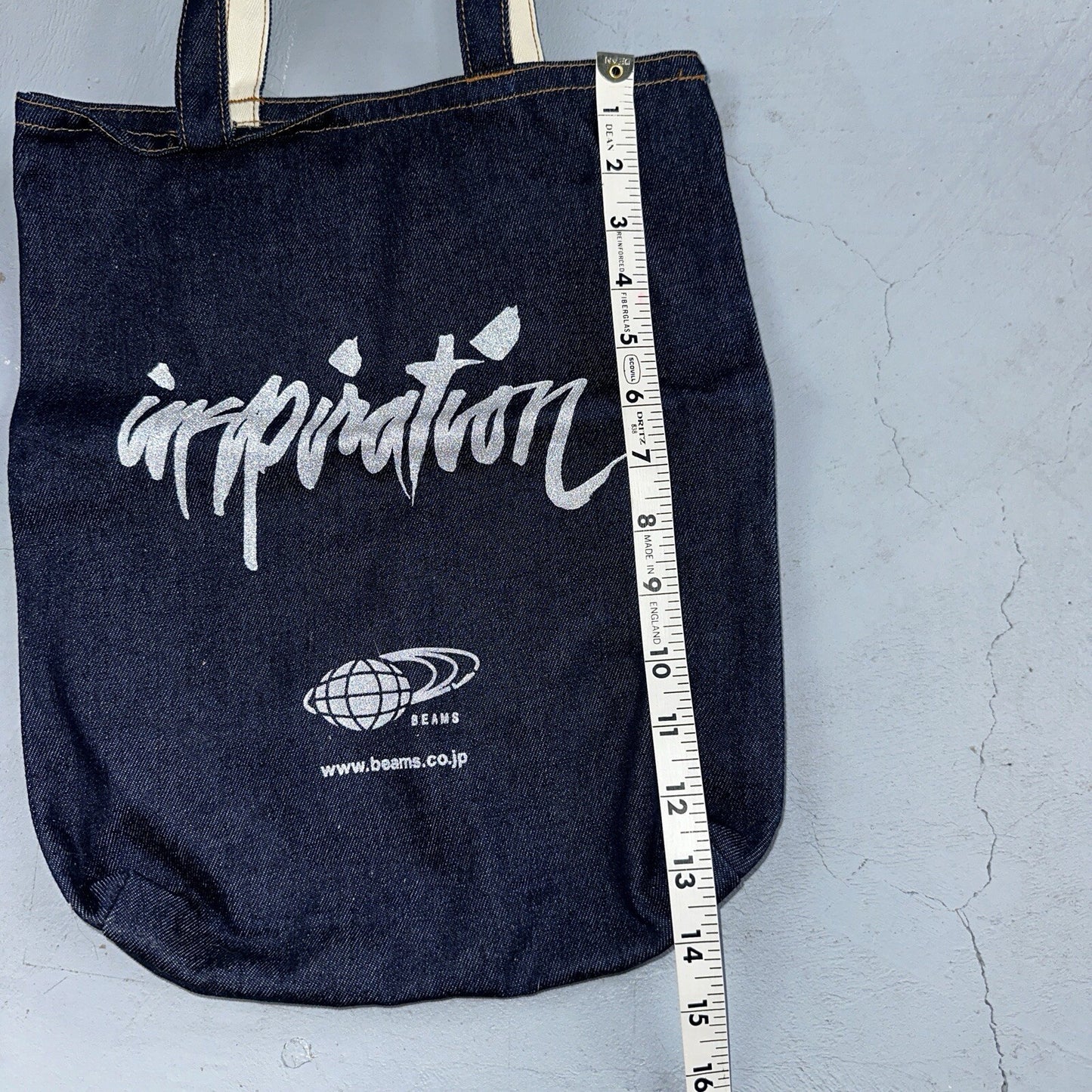 Beams Japan x Rin Tanaka Inspiration Freedamn Denim Tote Bag Vintage Style