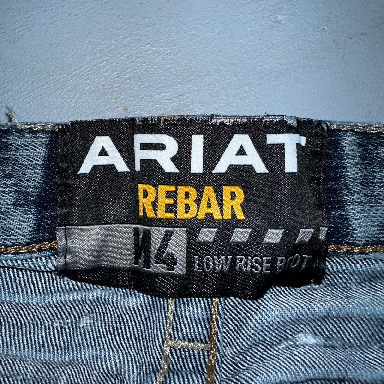 Ariat Rebar Jeans Men's 40x30 Blue M4 Low Rise DuraStretch Edge Boot Cut Western